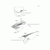 Схема вузла: Decals(white)(dcf) для Kawasaki KLX125 D-Tracker