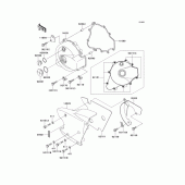 Схема вузла: Left engine cover(s) для Kawasaki VN250 Eliminator 250V
