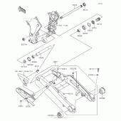 Схема вузла: Задній важіль (Маятник) для Kawasaki ZX1000 Ninja 1000 ABS