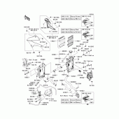 Схема узла: Радиатор (1/2)(tbf-tdf) для Kawasaki KLX250 KLX250S