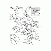Схема узла: Обтекатель для Kawasaki ZR1200 ZRX1200S