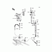 Схема вузла: Задній гальмівний циліндр Kawasaki KLX250 KLX250