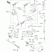Схема узла: Замок зажигания для Kawasaki ZX750 ZXR750