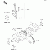 Схема вузла: Колінчастий вал для Kawasaki ZR750 Zephyr