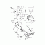 Схема вузла: Обтічник для Kawasaki EX250 Ninja 250