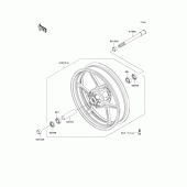 Схема вузла: Ступиця переднього колеса для Kawasaki ZR750 Z750