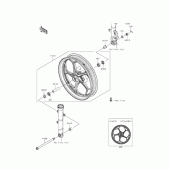 Схема вузла: Переднє колесо для Kawasaki EX250 Ninja 250