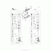 Схема узла: Вилка передней оси для Kawasaki ZX1400 Ninja ZX-14R ABS SE