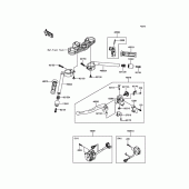 Схема вузла: Кермо & Пульт управління рульовим для Kawasaki ZX636 Ninja ZX-6R