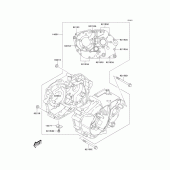 Схема вузла: Картер двигуна для Kawasaki KLX125 KLX125L