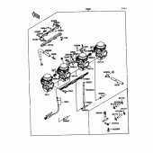 Схема вузла: Карбюратор для Kawasaki ZX600 GPX600R