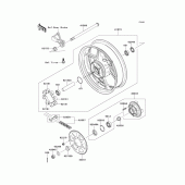 Схема вузла: Ступиця заднього колеса для Kawasaki KLE650 Versys 650 ABS