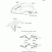 Схема вузла: Decals(l.green)(mbf) для Kawasaki ZR750 Z750 ABS
