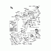 Схема узла: Cowling(Center) для Kawasaki ZX1000 Z1000SX ABS