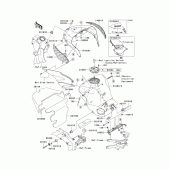 Схема вузла: Fuel tank(1/2) для Kawasaki ZX636 Ninja ZX-6R