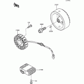 Схема вузла: Генератор для Kawasaki VN750 VN750 Twin
