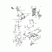 Схема вузла: Батарейний відсік для Kawasaki KL650 KLR650