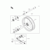 Схема вузла: Front wheel для Kawasaki ZR750 ZR-7