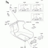 Схема вузла: Cowling lowers(1/2) для Kawasaki EX500 GPZ500S