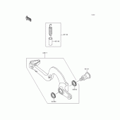 Схема вузла: Лапка гальма для Kawasaki KX250/KX252 KX250