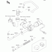 Схема вузла: Fuel pump для Kawasaki ZX750 Ninja ZX-7RR