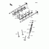 Схема узла: Рокер & Клапан для Kawasaki ZX900 GPZ900R