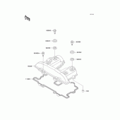 Схема узла: Клапанная крышка для Kawasaki KL250 KLR250