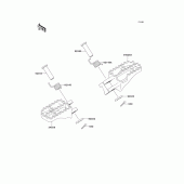 Схема вузла: Підніжки для Kawasaki KX250/KX252 KX250