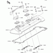 Схема вузла: Клапанна кришка Kawasaki ZR1000 Z1000 ABS