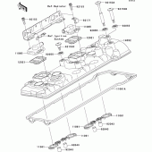 Схема вузла: Клапанна кришка для Kawasaki ZG1400 1400GTR ABS