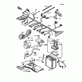 Схема вузла: Електроустаткування для Kawasaki EN400 Vulcan 400