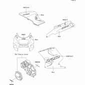 Схема вузла: Decals(red)(zx1100-d4) для Kawasaki ZX1100 ZZ-R1100