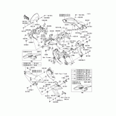 Схема узла: Cowling(1/2) для Kawasaki KLE650 Versys 650 ABS