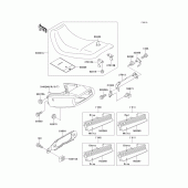 Схема вузла: Сидіння (1/2)(ex500-a4/a5) для Kawasaki EX500 GPZ500