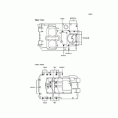 Схема вузла: Болти картера двигуна для Kawasaki KLE400