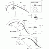 Схема вузла: Decals(ebony/red)(vn1500-r2h) для Kawasaki VN1500 VN1500 Drifter