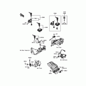 Схема вузла: Замок запалювання для Kawasaki ER250 Z250 ABS