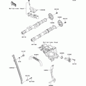 Схема узла: Распредвал & Цепь ГРМ & Натяжитель для Kawasaki ZX600 Ninja ZX-6R