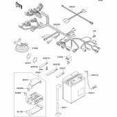 Схема вузла: Електроустаткування для Kawasaki ZX1100 GPZ1100