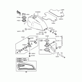 Схема вузла: Паливний бак для Kawasaki ZR400 ZRX-II