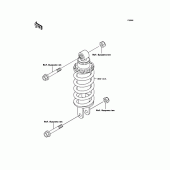 Схема вузла: Амортизатор задній для Kawasaki ZX400 ZZR400