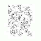 Схема узла: Радиатор для Kawasaki EX250 ZZR250