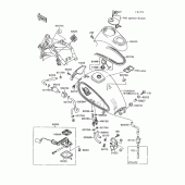 Схема вузла: Паливний бак(1/2) для Kawasaki VN1500 Vulcan 88