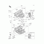 Схема узла: Картер двигателя для Kawasaki ZX600 Ninja ZX-6R
