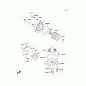 Схема вузла: Масляний насос для Kawasaki KLX125 KLX125