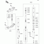 Схема вузла: Вилка передньої осі для Kawasaki ER500 ER-5
