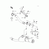 Схема вузла: Вихлопна система для Kawasaki KLX650 KLX650 Motard