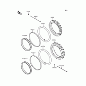 Схема вузла: Колеса (Шини) для Kawasaki KLX250 D-Tracker