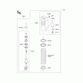 Схема вузла: Задній амортизатор для Kawasaki KX85 KX85-II
