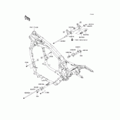 Схема вузла: Кріплення двигуна для Kawasaki VN1600 Vulcan 1600 Nomad